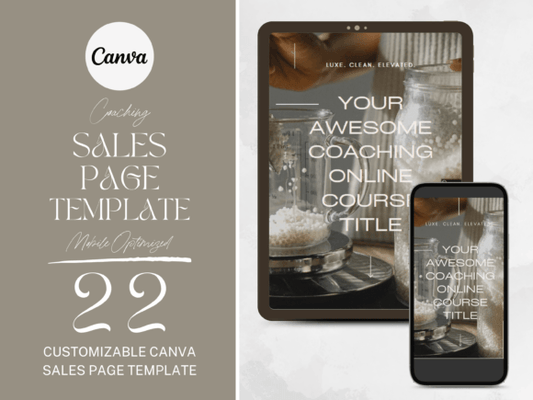 Canva Sales Landing Page Template