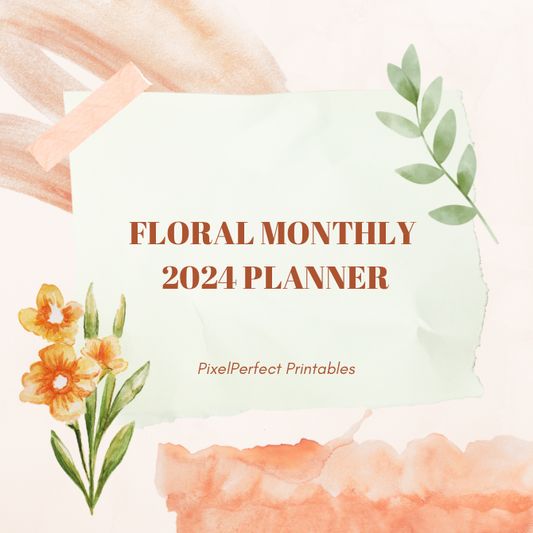 2024 Floral Monthly Planner