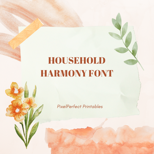 Household Harmony Font