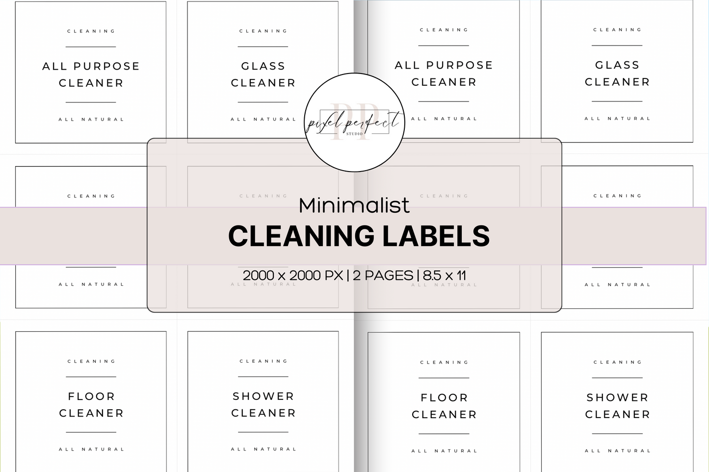 Minimalist Cleaning Labels